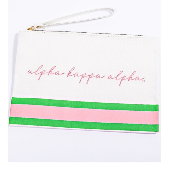 AKA Alpha kappa alpha Oxford and canvas wristlet - Picture 3 of 7
